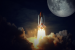 Spazio, missile spaziale, luna