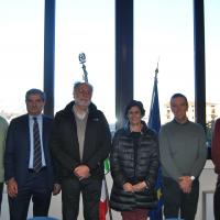 Nella foto da sinistra (prof. Martinoli, prof. Colangelo, prof. Bogliani, prof.ssa Citterio, dott. Puzzi, prof. Rubolini)