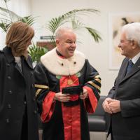 Il Ministro Mur, il Rettore Angelo Tagliabue e il Presidente della Repubblica Il Ministro Mur, il Rettore Angelo Tagliabue e il Presidente della Repubblica