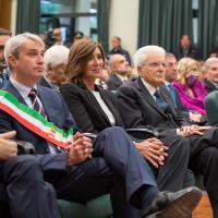 Il Sindaco di Varese Davide Galimberti, il Ministro del Mur e il Presidente della Repubblica in sala