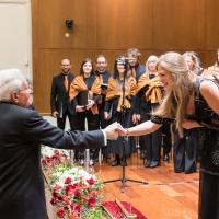 Il Presidente della Repubblica con il soprano Francesca Lombardi Mazzulli