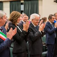 l Sindaco di Varese Davide Galimberti, il Ministro del Mur e il Presidente della Repubblica in sala