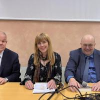 Il Magnifico Rettore Angelo Tagliabue, Professoressa Laura Facchini, Professor Andrea Spiriti