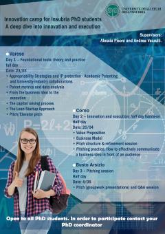 Three-day “innovation camp” for Insubria PhD students A deep dive into innovation and execution
