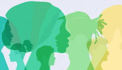 figure di persone con i colori dell'arcobaleno