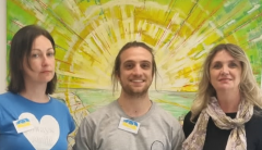 Studenti di scienze della comunicazione con Presidente associazione Anna Sofia