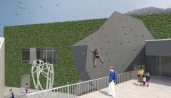 Rendering del nuovo edificio polifunzionale - Como