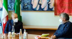 Rettore Angelo Tagliabue e direttore Varese News Maco Giovannelli