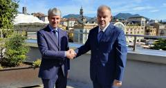 Il sindaco di Varese Davide Galimberti e il rettore dell'Insubria Angelo Tagliabue