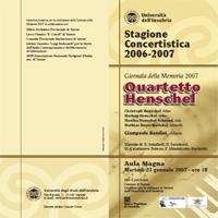 Pieghevole primo concerto Stagione concertistica 2006-2007