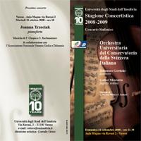 Pieghevole primo concerto Stagione concertistica 2008-2009